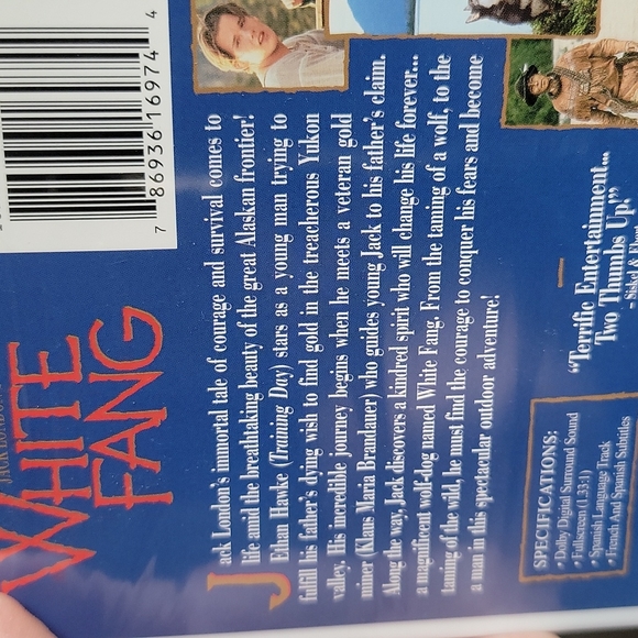 New Walt Disney White Fang Jack London DVD Alaskan Frontier SEALED - Picture 7 of 7